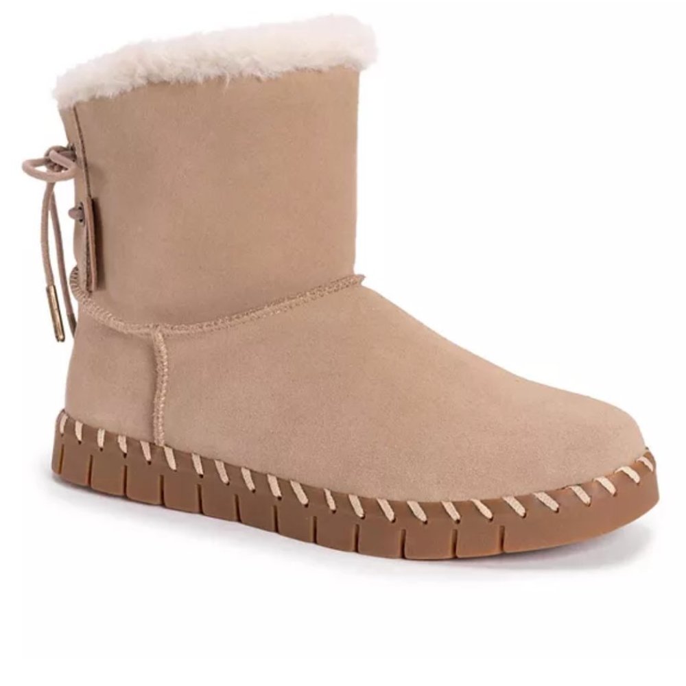 NEW MUK LUKS Flexi Albany Women's Suede Winter Boots Wool Lining